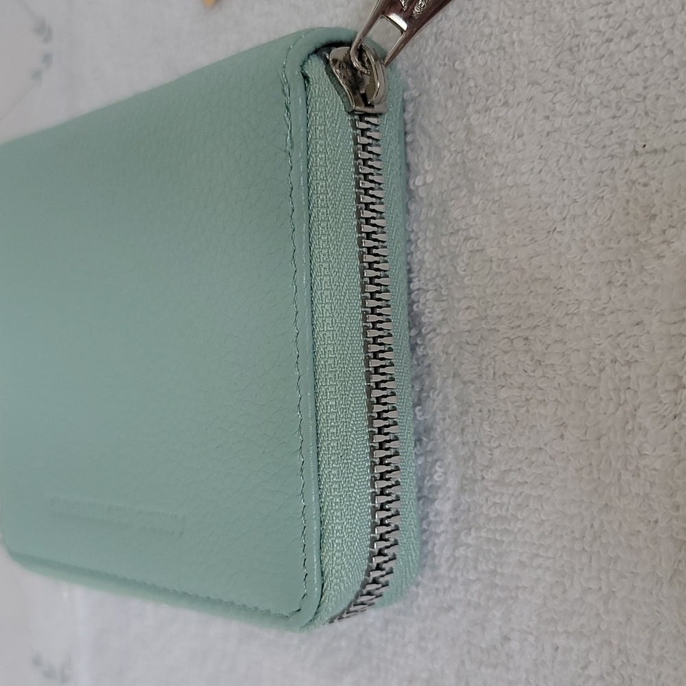 Aimee Kestenberg pale turquoise zip around card wallet - Picture 5 of 11